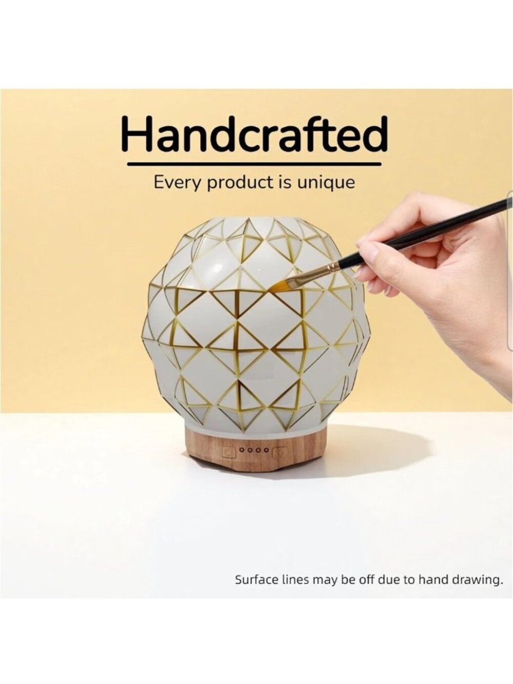 Essential Oil Diffuser, Handcrafted- Glass Aromatherapy Diffuser w/7 Color LED - Picture 5 of 7